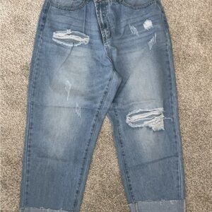 Distressed Light Blue Women's Jeans